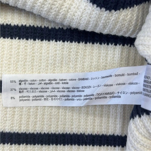 ZARA Ribbed Knit Cozy Cream Striped Cropped Sweater Vest - Picture 8 of 8